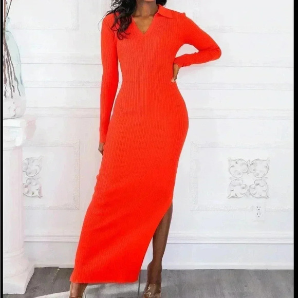Long sleeve sweater dress - Picture 6 of 6